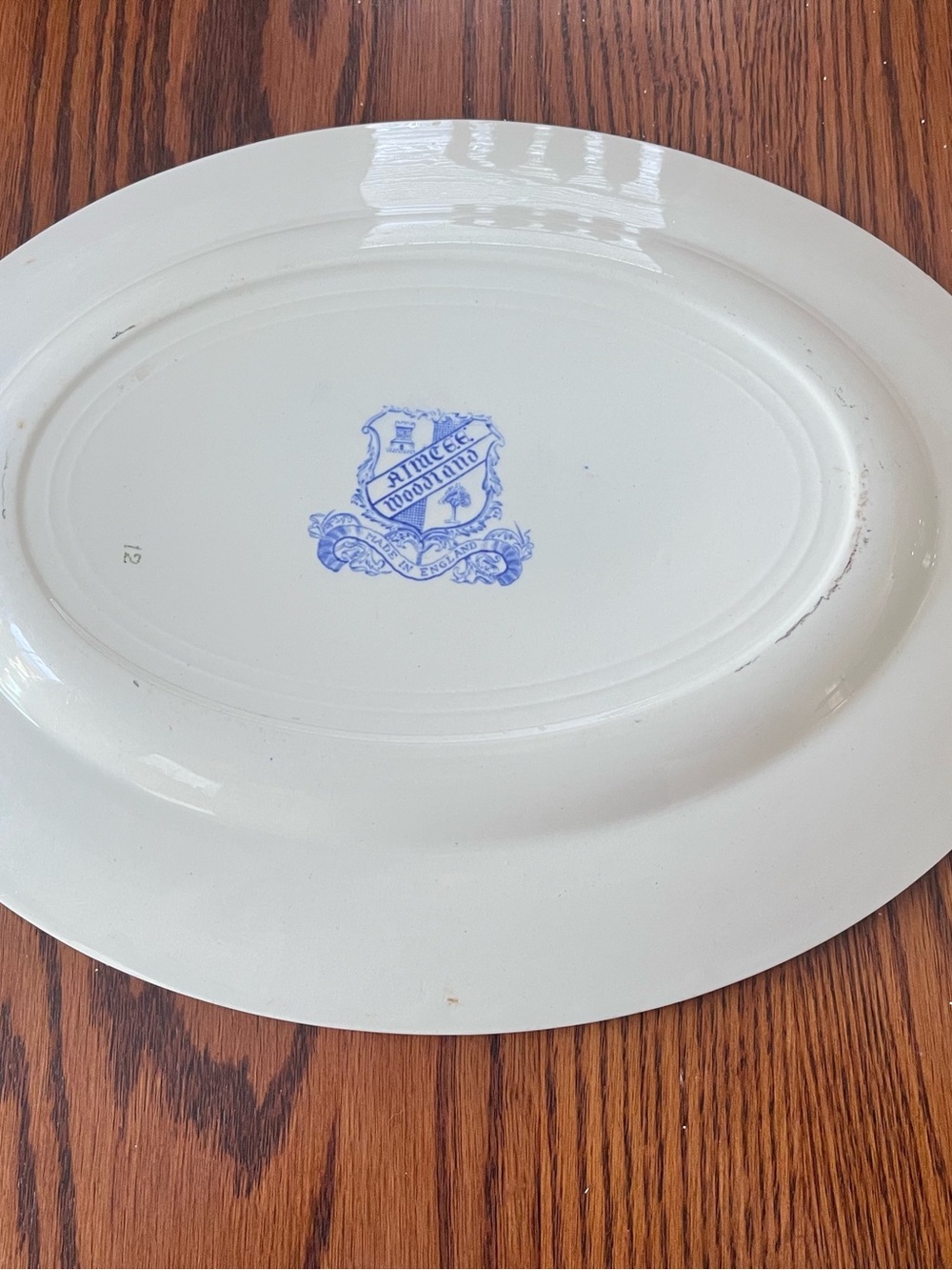 Blue and White Scenic Floral Ceramic Serving Platter - Picture 2 of 6